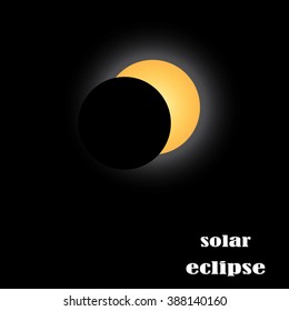 Eclipse of the sun. Vector illustration, eps 10.
