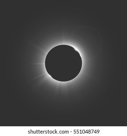 Eclipse of the sun. Vector illustration, eps 10.

