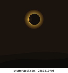 Eclipse Vector in Flat Design Style