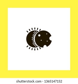 eclipse vector icon. flat design