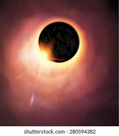Eclipse vector illustration.