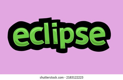 ECLIPSE writing vector design on pink background