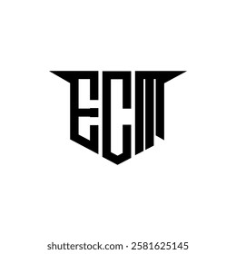 ECM letter logo design with white background in illustrator, vector logo modern alphabet font overlap style, calligraphy designs for logo, Poster, Invitation, etc.
