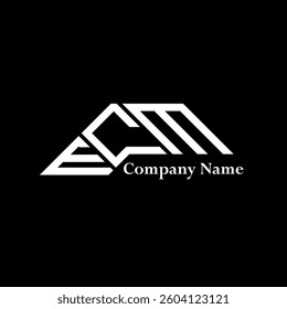ECM logo design, ECM simple and modern logo. ECM luxurious alphabet design  