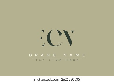 ECN abstract letter logo design. This logo is designed by three abstract letters.