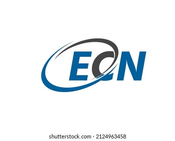 ECN letter creative modern elegant swoosh logo design