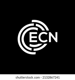 ECN letter logo design on black background. ECN creative initials letter logo concept. ECN letter design.
