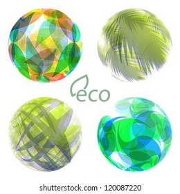 ECO. Abstract green background.