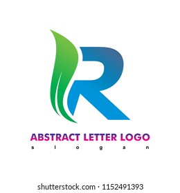 eco abstract letter logo template vector illustration