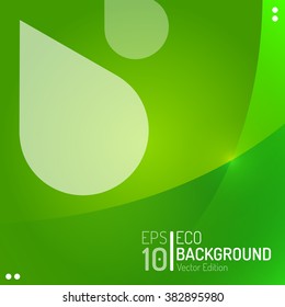 Eco Abstract Wallpaper Template. Vector Green Condensation Raindrop Flooding Background. EPS10