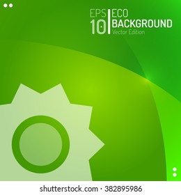 Eco Abstract Wallpaper Template. Vector Green Climate Sun Weather Background. EPS10