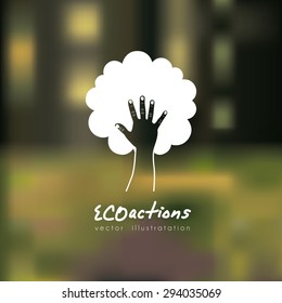 Eco actions digital design, vector illustration eps 10