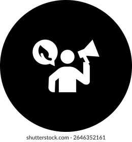 Eco Activist Icon Element For Design