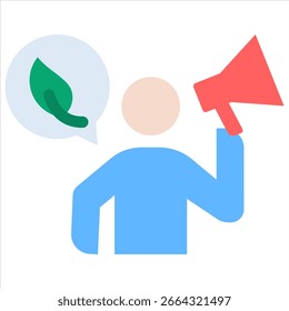 Eco Activist Icon Element For Design