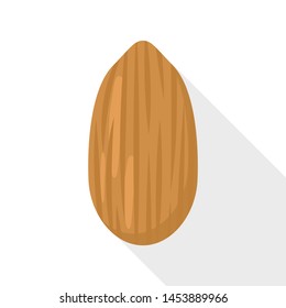 Eco almond icon. Flat illustration of eco almond vector icon for web design