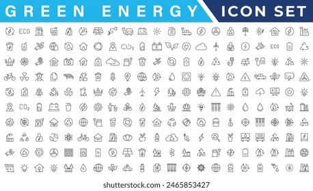 Eco and alternative green energy icons set,Ecology icons set. Nature icon. Eco green icons. Vector