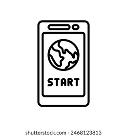 Icono aislado de Eco App. Ilustración vectorial