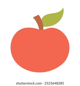 Eco apple. Eat ecologically. Vector illustration.