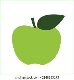 manzana ecológica - Icono de vector verde