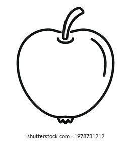 Eco apple icon. Outline Eco apple vector icon for web design isolated on white background