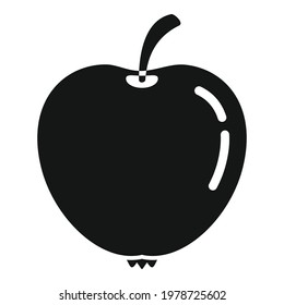 Icono de manzana ecológica. Ilustración simple del icono del vector de manzana ecológica para el diseño web aislado en fondo blanco