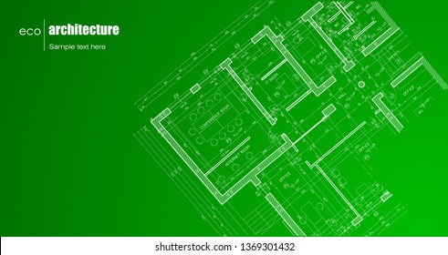 Eco architecture design layout of recycled architecture