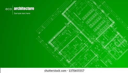 Eco architecture design layout of recycled architecture