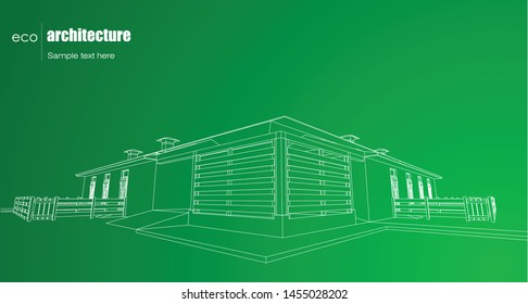 Eco architecture design layout of recycled architecture