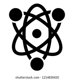 Eco atom icon. Simple illustration of eco atom vector icon for web design isolated on white background