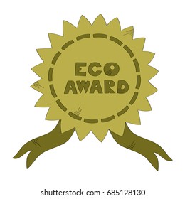 Eco award vector badge 