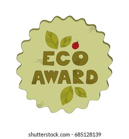Eco award vector badge 