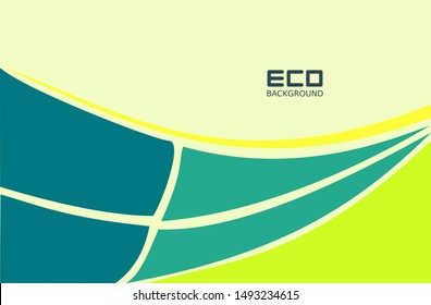 Eco background, Abstract background in the shape of an arch with variations in blue and green for business or presentations