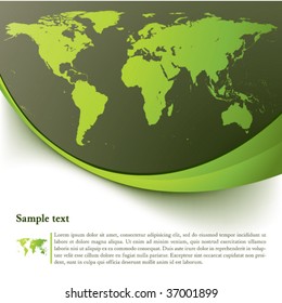 Eco background with earth map series