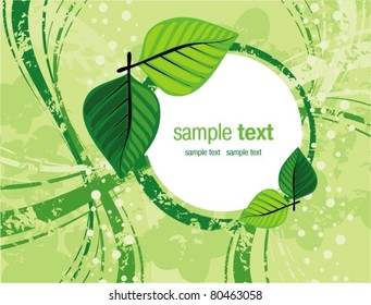  eco background with leaves
