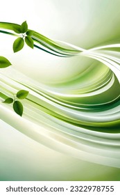 Eco background with leaves. Green vector eco-friendly background.