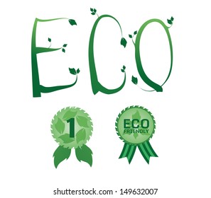 Eco badge and title