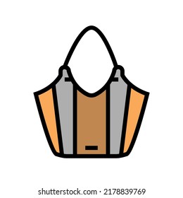 eco bag color icon vector. eco bag sign. isolated symbol illustration