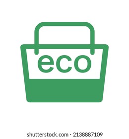 Eco Bag. Environmental considerations. Vector.