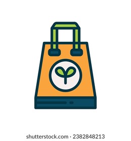 eco bag filled color icon. vector icon for your website, mobile, presentation, and logo design.
