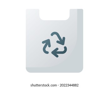 Öko-beutel-freundliches Recycling retten Natur einzelne Symbol einzeln auf sanftem Stil