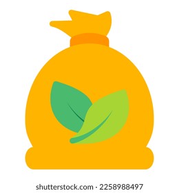 eco bag garbage trash leaf organic nature eco ecology icon