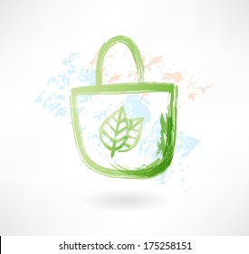 eco bag grunge icon