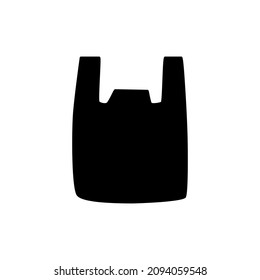 Eco-Tasche-Symbol auf schwarz-weißem Hintergrund, gefüllt