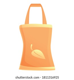 Eco bag icon. Cartoon of eco bag vector icon for web design isolated on white background