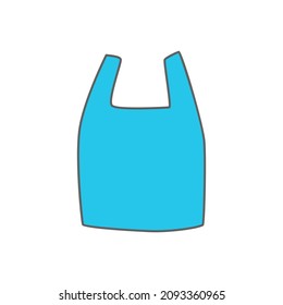 eco bag Icon in color icon, isolated on white background 