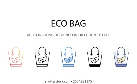 Eco bag icon design with white background stock illustration