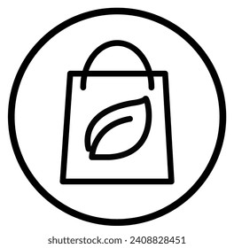 Eco bag icon outline vector. Biodegradable plastic. Recycle waste