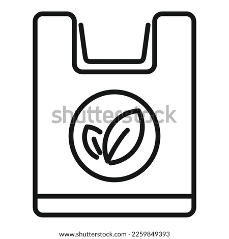 Eco bag icon outline vector. Biodegradable plastic. Recycle waste Foto stock © 
