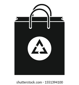 Eco bag icon. Simple illustration of eco bag vector icon for web design isolated on white background