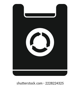 Eco bag icon simple vector. Climate disaster. Factory ecology
